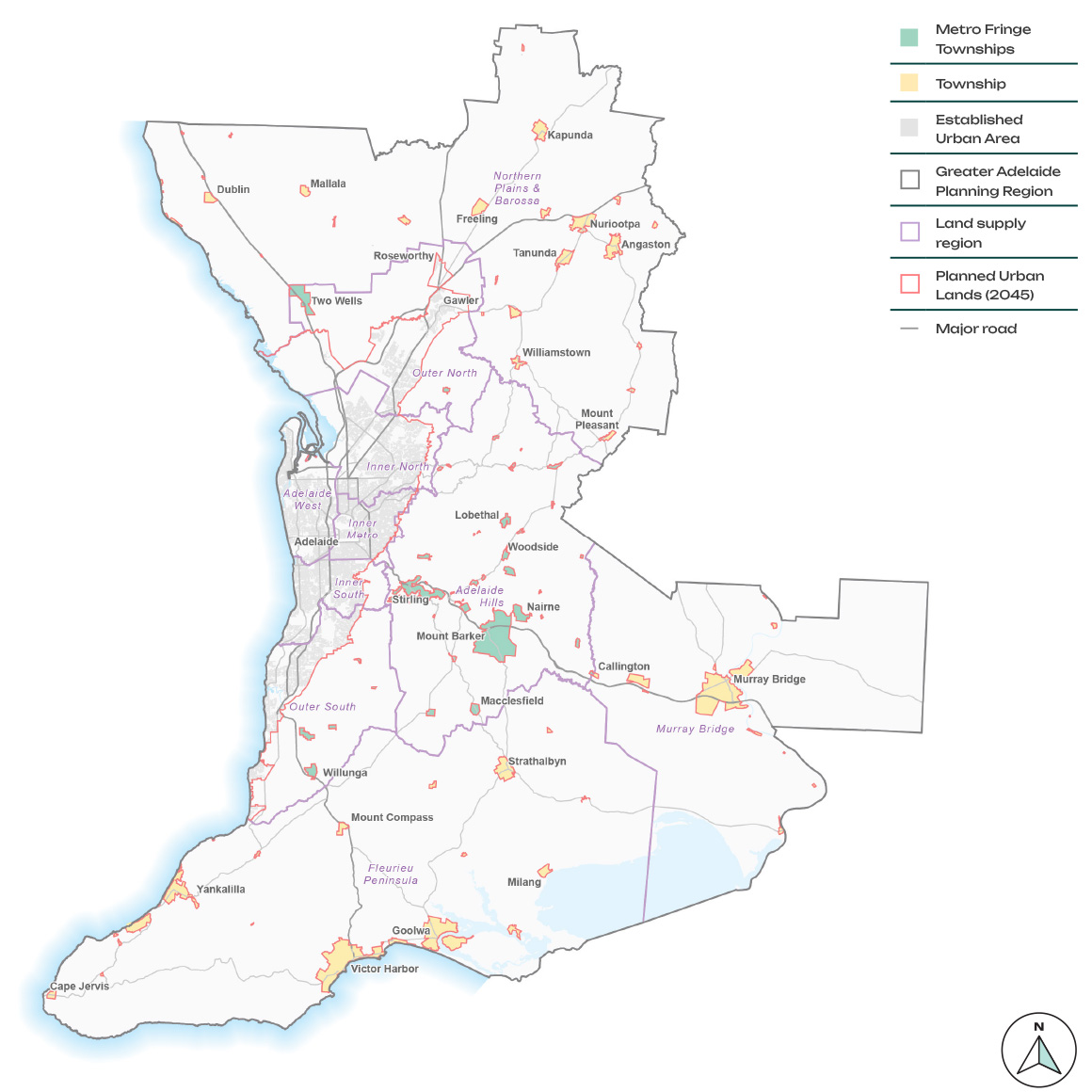 Greater Adelaide Regional Plan - Adelaide snapshot map